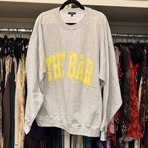 Gray and Yellow 'THE BAR' unisex Sweatshirt